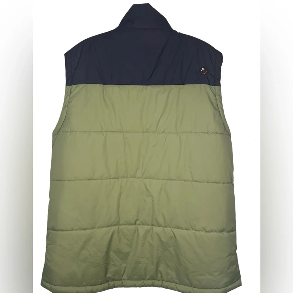 Southern Proper Campground Vest Puffer Navy Blue and Green - Large